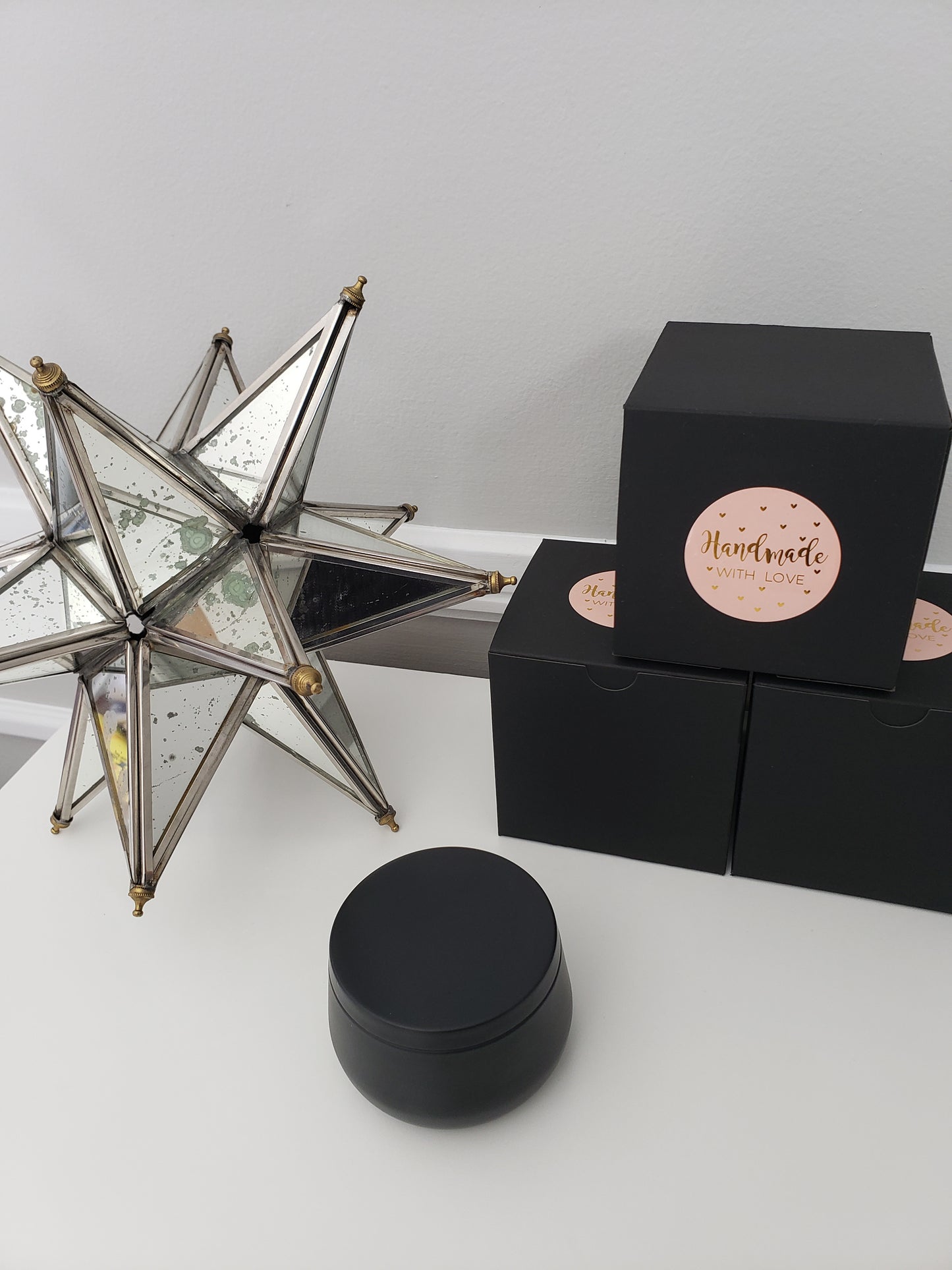 Luxe black tin